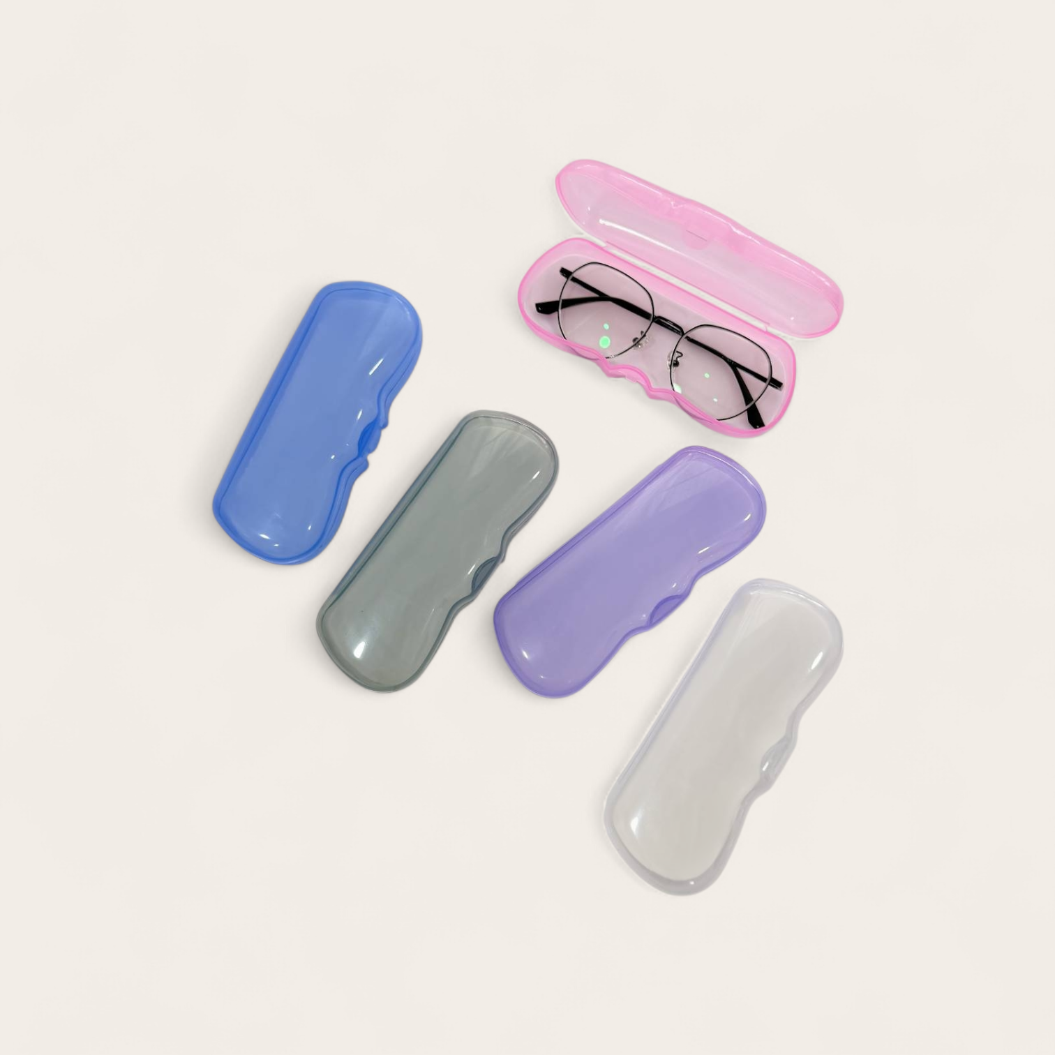 กล่องแว่นพลาสติกสีพาสเทล